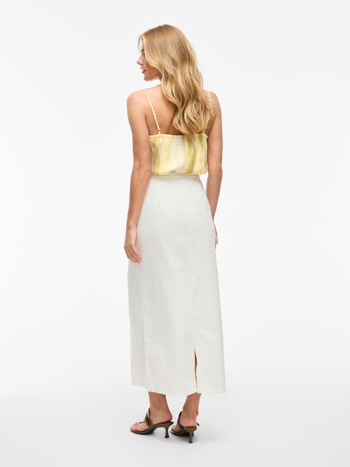 VIPAL Long Skirt - White Denim - VERO MODA & VILA Bergvik